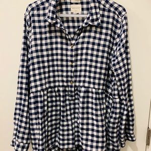 SUPER SOFT& OVERSIZED plaid long sleeve button up